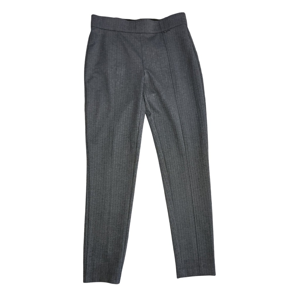 ANNE‎ KLEIN Women's Charcoal Herringbone Stretch Dress Pants Size 6